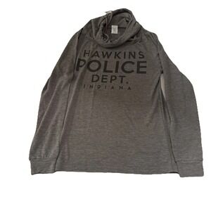 Hawkins Police Department Indiana gray sweatshirt Netflix Stranger Things